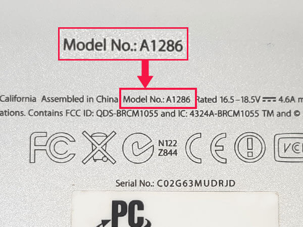 MacBookProのモデル名について
