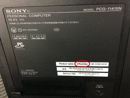 Sonyの型番
