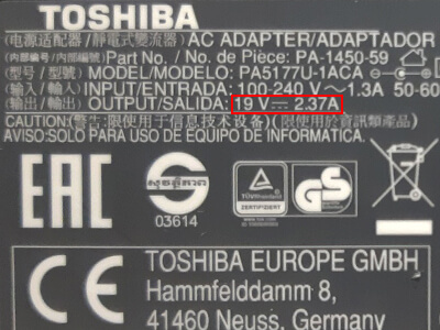 toshiba adapter