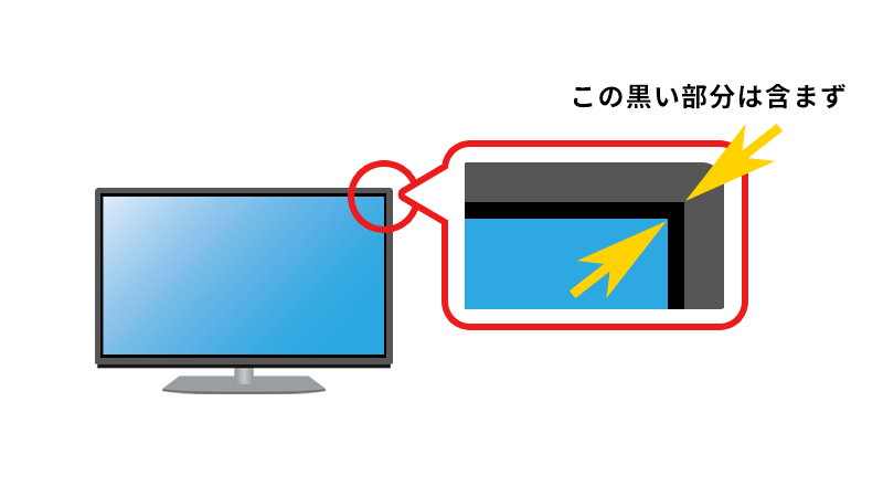 モニタのインチ測定