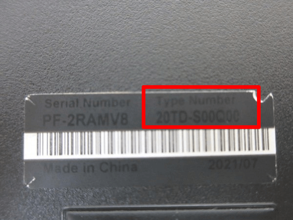 Lenovo Type number