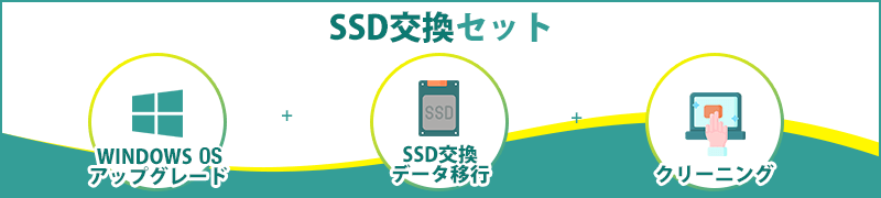 ップグレード＋SSD交換＋クリーニング